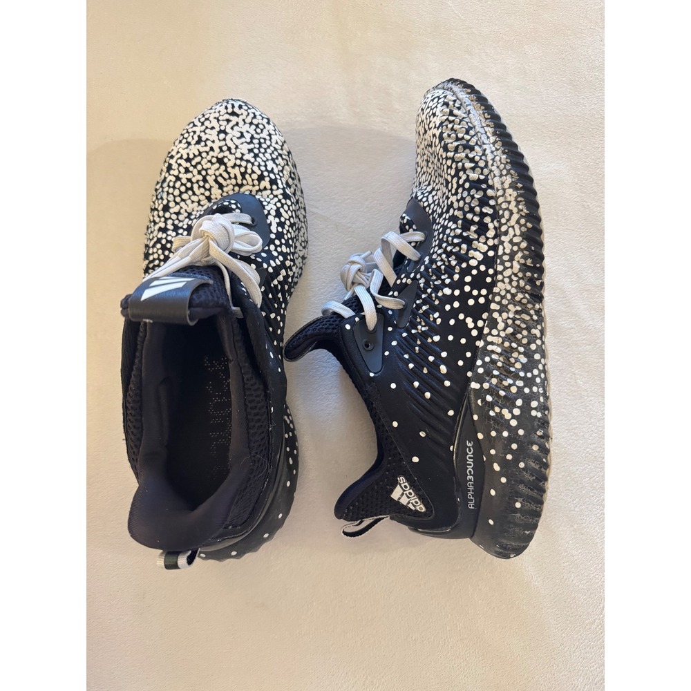 Adidas Alphabounce Beyond Black White Polka Dot Running Shoes Womens 8 - Picture 2 of 5
